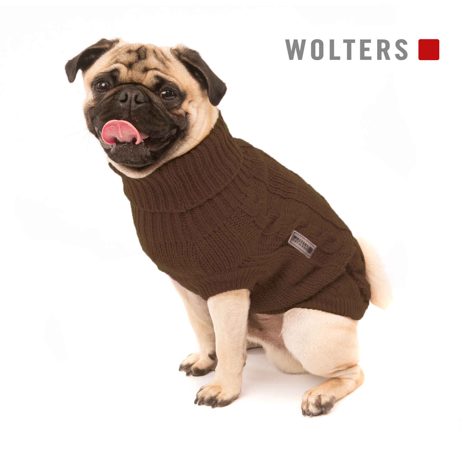 Wolters Zopf-Strickpullover - schoko